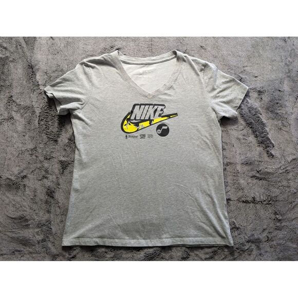 Nike Tops - Utah Jazz Nike Tee Short Sleeve V Neck Women's Size Medium Gray